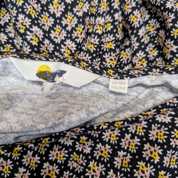 Boden Frill Detail‎ Jersey Midi Dress Sz 14 R Bloom Bud Stretch  NWOT - Picture 7 of 7